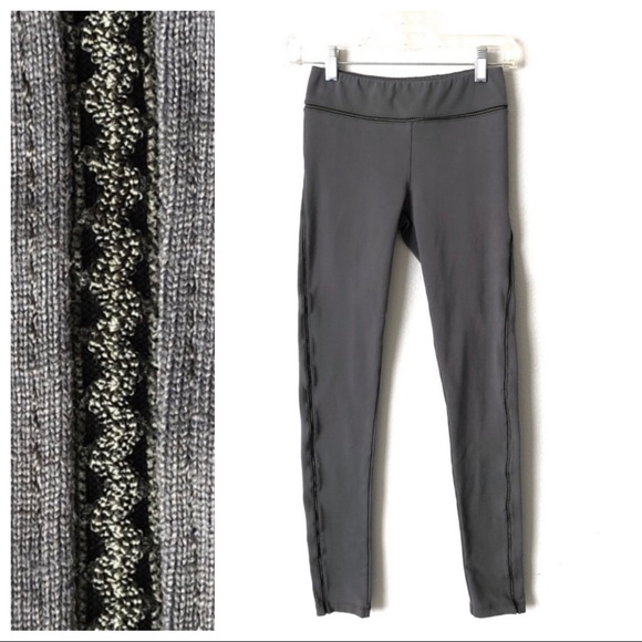 David Lerner Pants - DAVID LERNER Gray Athleisure Workout Athletic Leggings Open Crochet Lace…